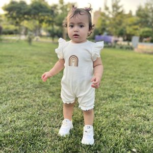 رامپر دخترانه رنگین کمان 3 تا 24 ماه کد 11614