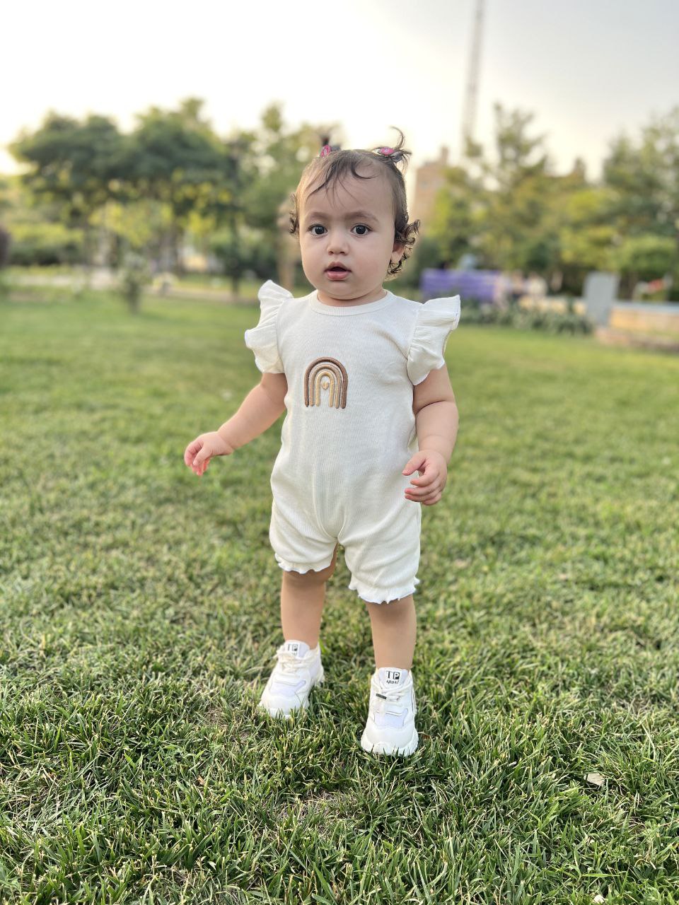 رامپر دخترانه رنگین کمان 3 تا 24 ماه کد 11614