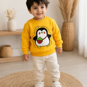 بلوز دورس بچگانه دخترانه و پسرانه پنگوئن 1 تا 3 سال کد 12102