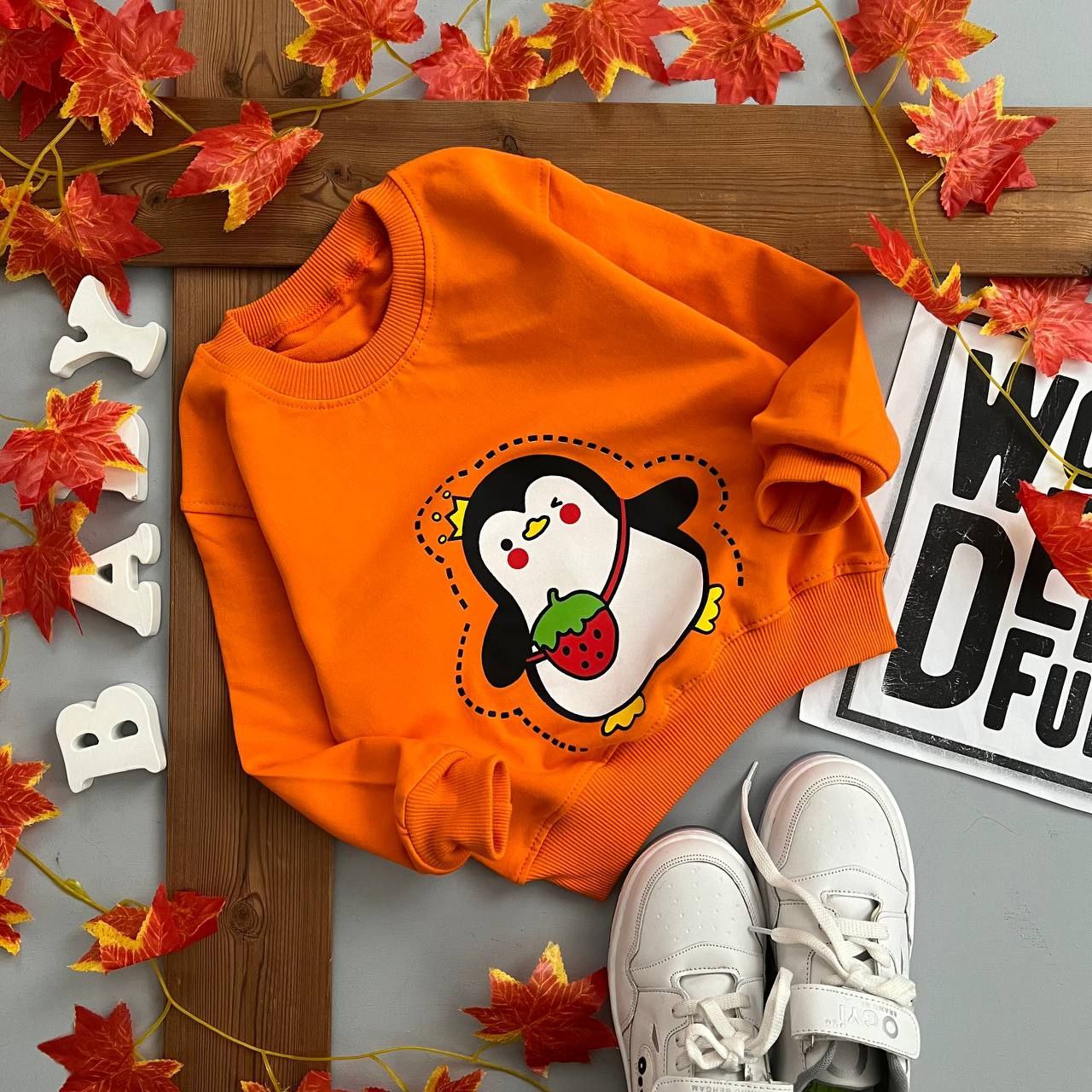 بلوز دورس بچگانه دخترانه و پسرانه پنگوئن 1 تا 3 سال کد 12102