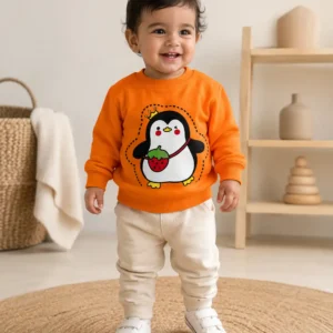 بلوز دورس بچگانه دخترانه و پسرانه پنگوئن 1 تا 3 سال کد 12102