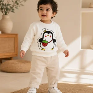 بلوز دورس بچگانه دخترانه و پسرانه پنگوئن 1 تا 3 سال کد 12102