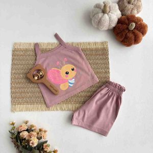 تاپ شورتک دخترانه چاپدار 6 تا 24 ماه کد 11311