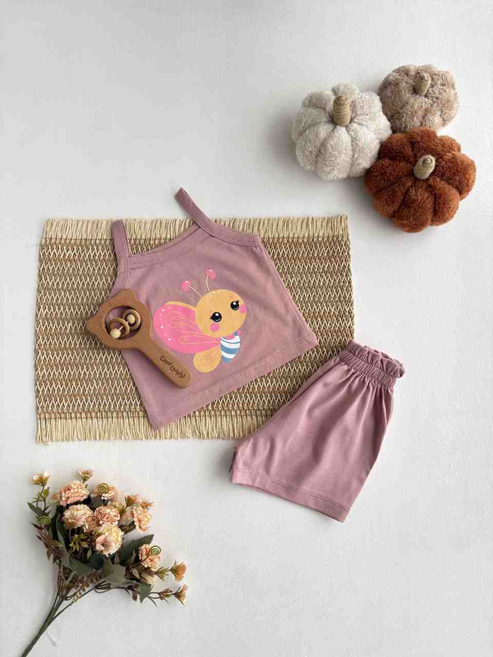 تاپ شورتک دخترانه چاپدار 6 تا 24 ماه کد 11311