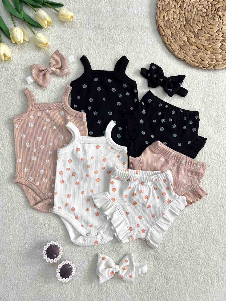 بادی شورت هدبند دخترانه 3 تا 24 ماه کد 11312