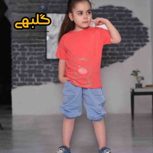 تیشرت و شلوارک لی دخترانه 2 تا 5 سال کد 11413
