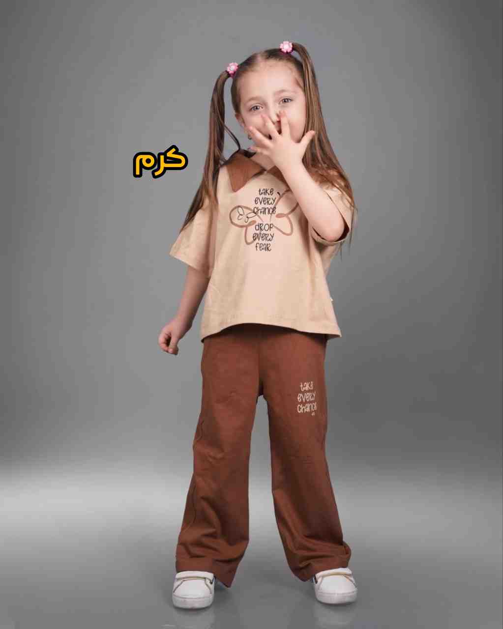 تیشرت و شلوار دخترانه 2 تا 5 سال کد 12801