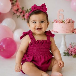 بادی زیردکمه هدبند دخترانه موسلین 3 تا 24 ماه کد 11112