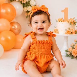 بادی زیردکمه هدبند دخترانه موسلین 3 تا 24 ماه کد 11112