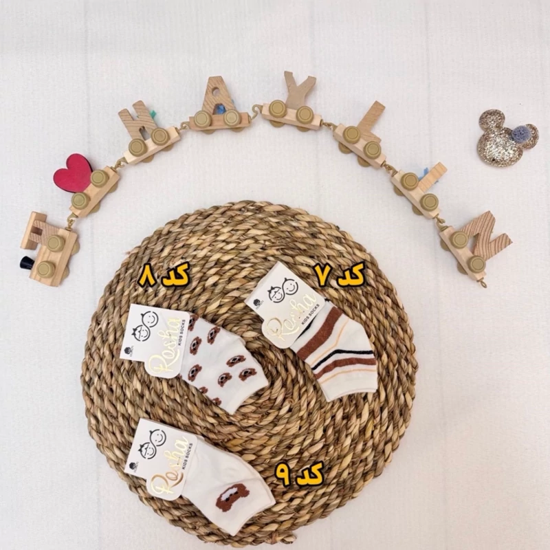 جوراب نیم ساق بچگانه طرح دار کد 12515
