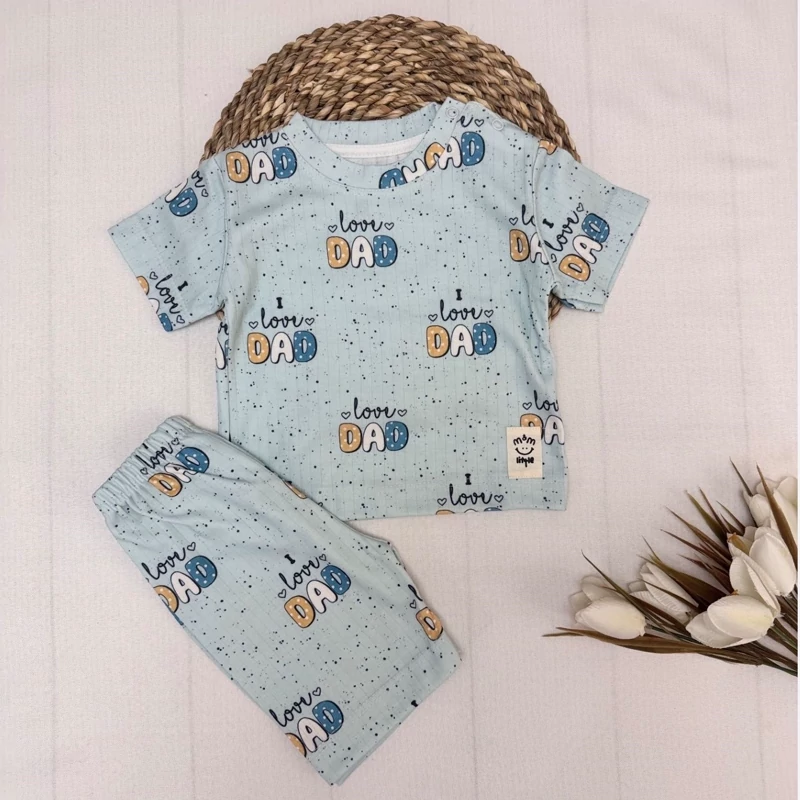 تیشرت شلوارک ریلی بچگانه 6 تا 36 ماه کد 11417
