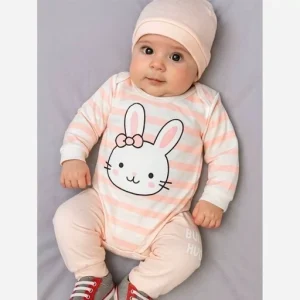 سه تکه بادی شلوار کلاه بانی کد 11204