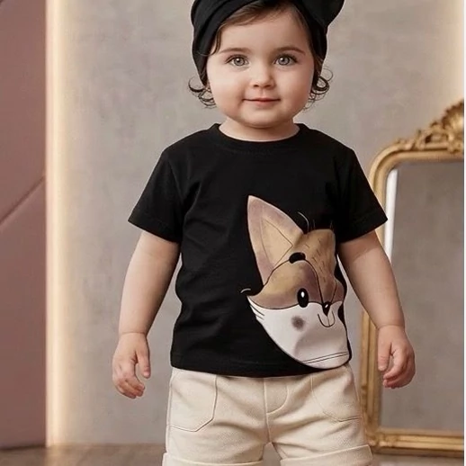تیشرت بچه گانه طرح روباه 6 تا 36 ماه کد 11513