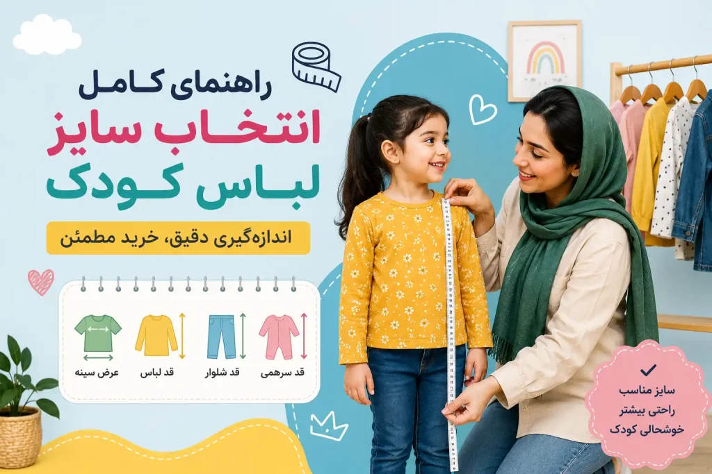 چگونه سایز لباس کودک را برای خرید اینترنتی انتخاب کنیم؟
