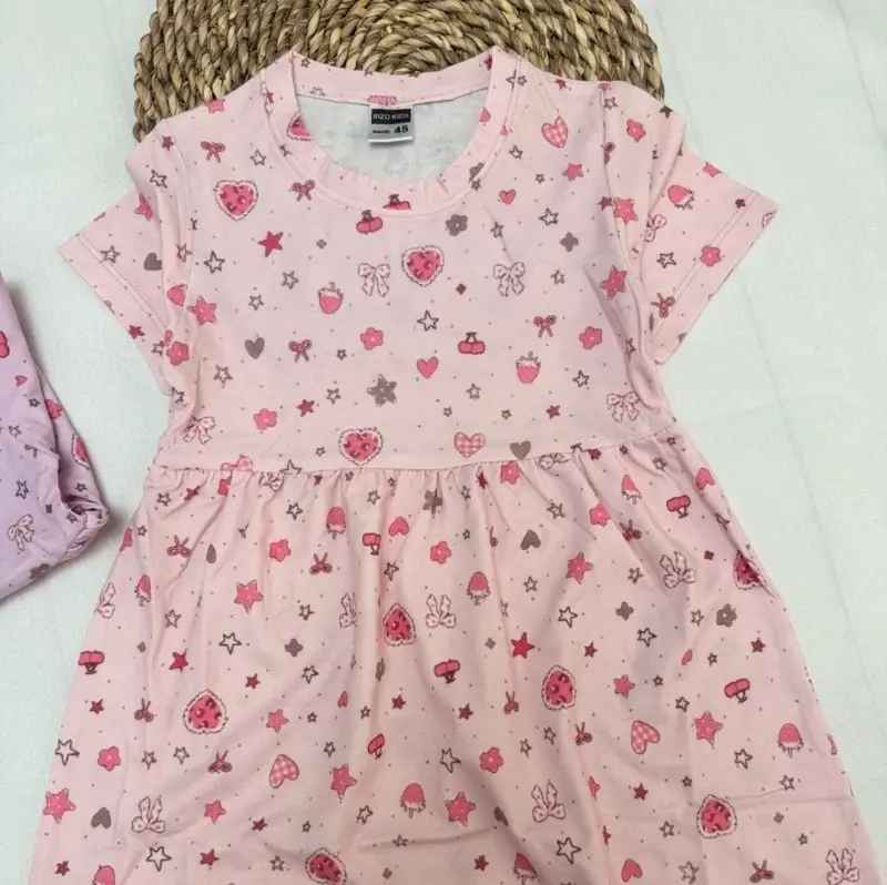 پیراهن دخترانه چاپی 2 تا 12 سال کد 11907