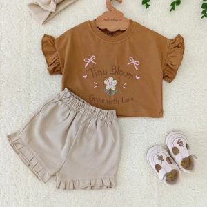 کراپ دخترانه گلدوزی 6 تا 36 ماه کد 11514