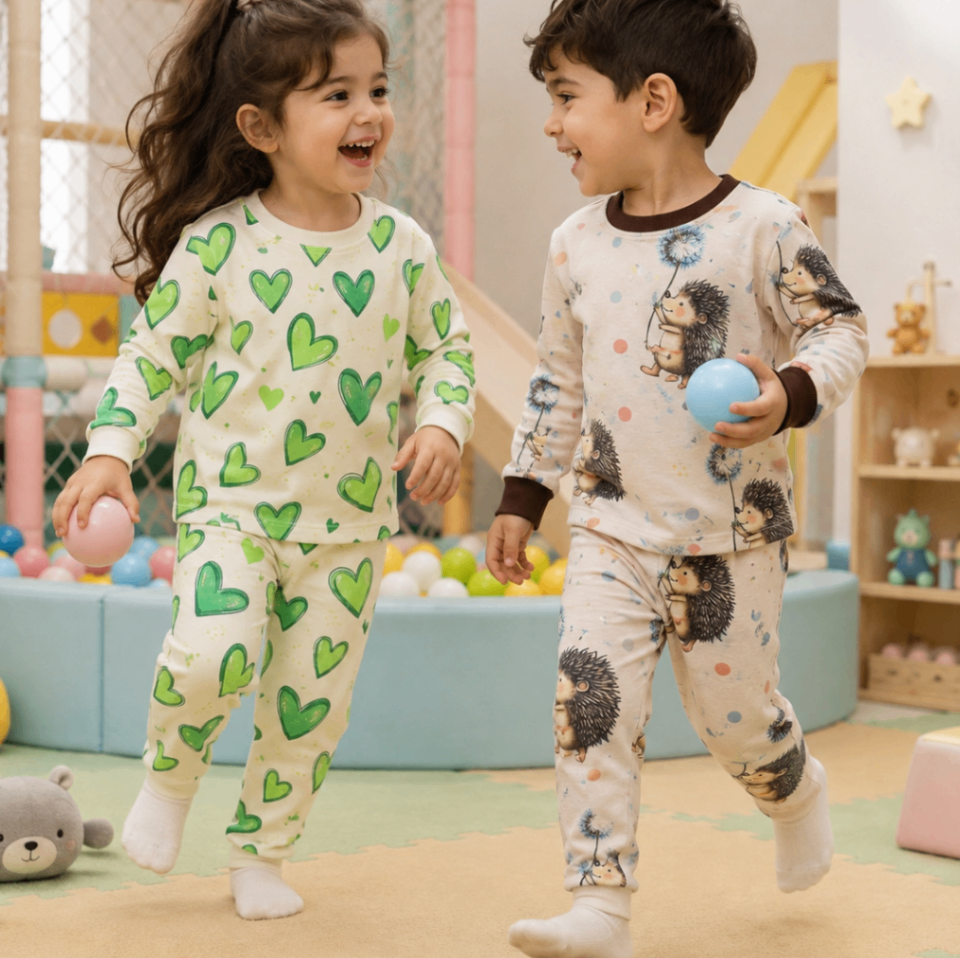 بلیز شلوار راحتی بچه گانه 1 تا 4 سال کد 12026