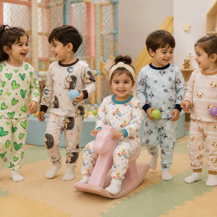 بلیز شلوار راحتی بچه گانه 1 تا 4 سال کد 12026